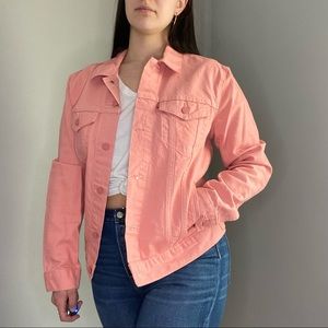 levi pink denim jacket